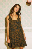 Denim Leopard Mini Dress