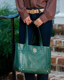 Sophie Studded Tote Hunter Green