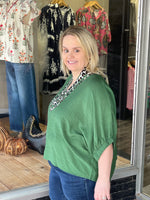Classic Leopard Blouse - Green