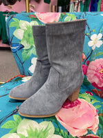 Gray Suede Boots