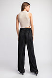 PLEATED STRAIGHT LEG PANTS