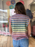 RAINBOW STRIPE SWEATER VEST