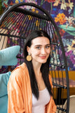Dominica Earrings - Dark Rattan