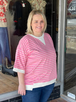 Striped Terry Oversized Top