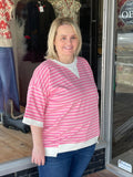 Striped Terry Oversized Top