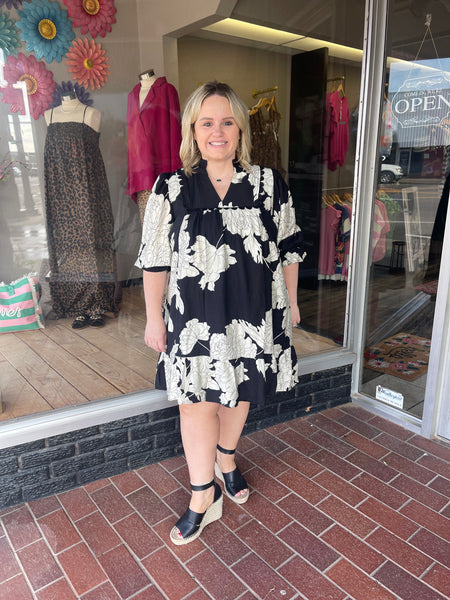 Floral Tiered Babydoll Dress