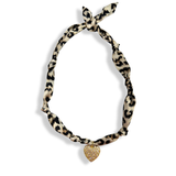 Leopard Heart Scarf Bandana Necklace