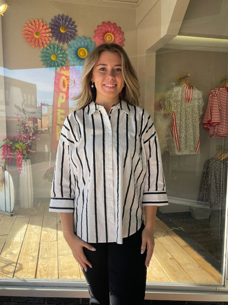 Striped Collard Shirt