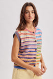 RAINBOW STRIPE SWEATER VEST
