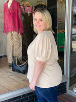 Carrie Oatmeal Top