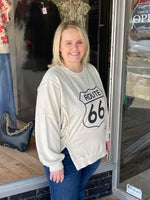 Route 66 Long Sleeve Knit Top