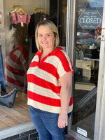 Striped Knit Sweater