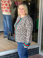 Leopard Top with Color Accents