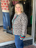 Leopard Top with Color Accents