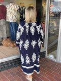 Abstract Print Midi Dress
