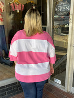 Polly Color Block Top - Pink