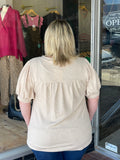 Carrie Oatmeal Top