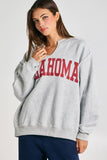 Oklahoma Split-Neck Terry Sweatshirt