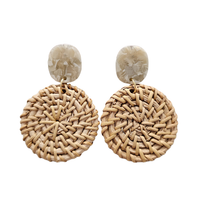 Dominica Earrings - Dark Rattan