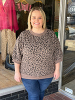 Leopard 3/4 Sleeve Top