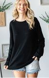 Solid Relaxed Knit Sweater