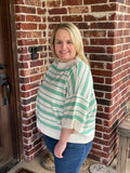 Millie Striped Sweater - Green