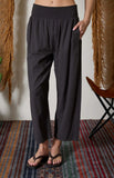 SMOCKED WAIST WIDE LEG PANTS