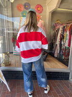 Polly Color Block Top - Red