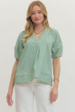 All the Stripes Vneck Blouse