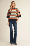 Zig Zag Sweater - Black Multi