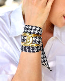 Serafina Scarf Bracelet Black White