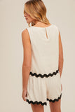 Scallop Trim Short Set