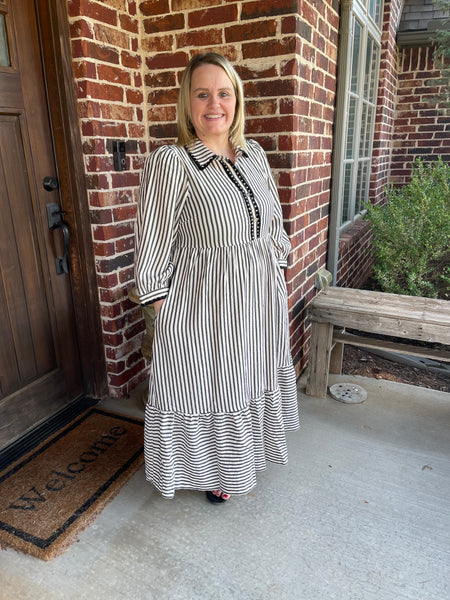 Striped Midi Dress