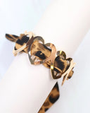 Evanston Heart Scarf Bracelet Brown Leopard
