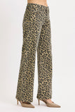 MID RISE WIDE LEOPARD PRINT PANTS