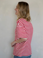 Cassandra Striped Tee - Red