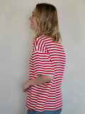 Cassandra Striped Tee - Red
