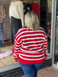 Striped Heart Sweater