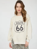 Route 66 Long Sleeve Knit Top