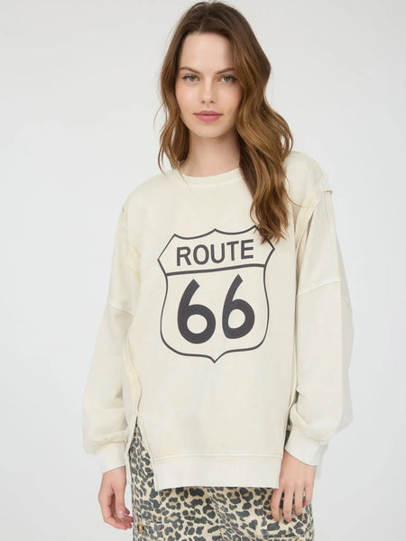 Route 66 Long Sleeve Knit Top