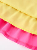 Ombre Ruffle Girls Dress Smocked Strap Dress