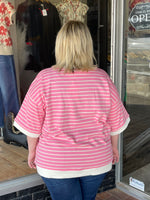 Striped Terry Oversized Top