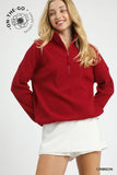 Ribbed Half-Zip Pullover