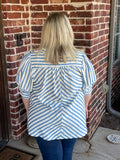 Striped Puff Sleeve Blouse