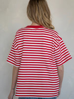 Cassandra Striped Tee - Red