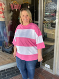Polly Color Block Top - Pink
