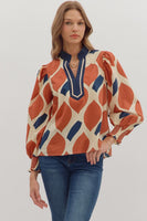 Fall Geometric Blouse
