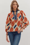 Fall Geometric Blouse