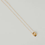 MINI OPEN OVAL PENDANT NECKLACE - WATERPROOF