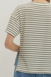 Textured Stripe Tee - White/Black